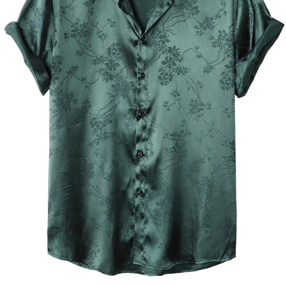 Dark Green Mens Shirt - Picture 2 of 8